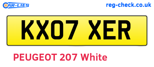 KX07XER are the vehicle registration plates.