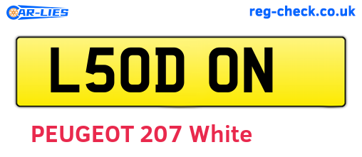 L50DON are the vehicle registration plates.