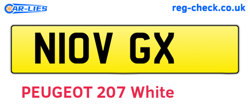 N10VGX are the vehicle registration plates.