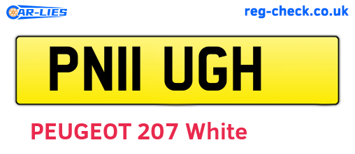 PN11UGH are the vehicle registration plates.