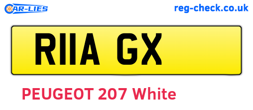 R11AGX are the vehicle registration plates.