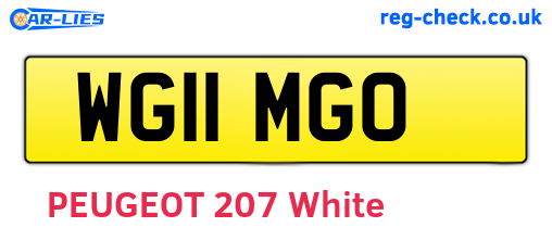 WG11MGO are the vehicle registration plates.