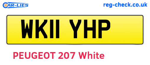 WK11YHP are the vehicle registration plates.
