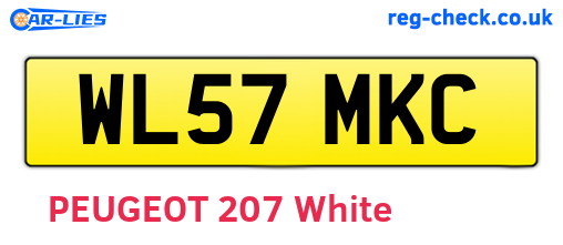 WL57MKC are the vehicle registration plates.