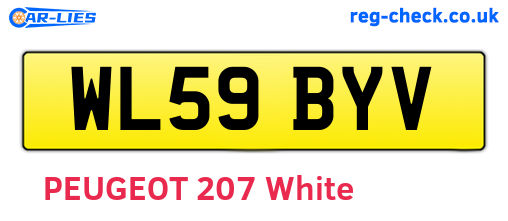 WL59BYV are the vehicle registration plates.