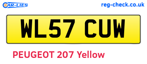 WL57CUW are the vehicle registration plates.