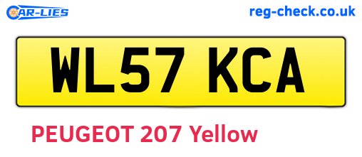 WL57KCA are the vehicle registration plates.