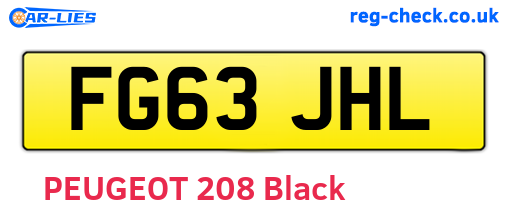 FG63JHL are the vehicle registration plates.