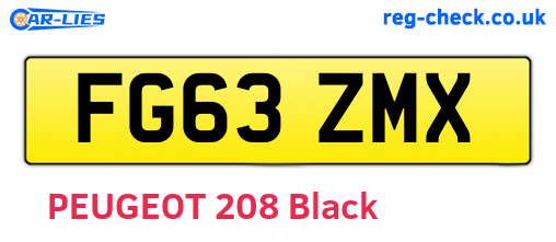 FG63ZMX are the vehicle registration plates.