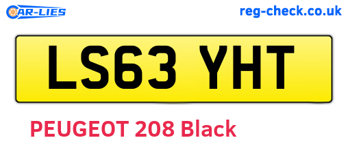 LS63YHT are the vehicle registration plates.