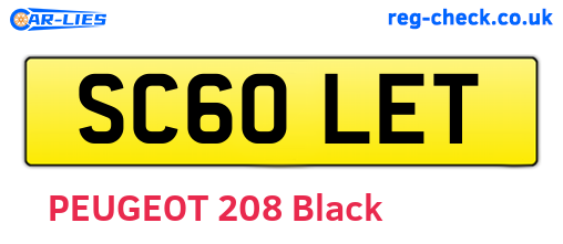 SC60LET are the vehicle registration plates.