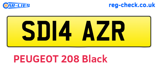 SD14AZR are the vehicle registration plates.