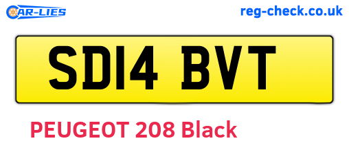 SD14BVT are the vehicle registration plates.