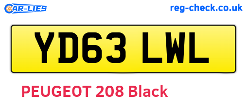 YD63LWL are the vehicle registration plates.