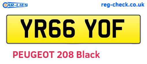 YR66YOF are the vehicle registration plates.