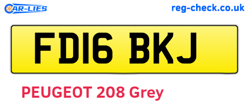 FD16BKJ are the vehicle registration plates.