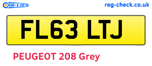 FL63LTJ are the vehicle registration plates.