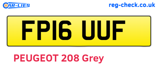 FP16UUF are the vehicle registration plates.