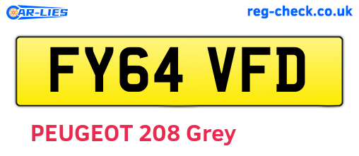 FY64VFD are the vehicle registration plates.