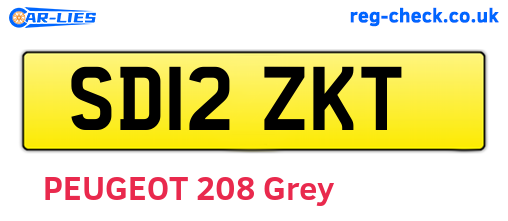 SD12ZKT are the vehicle registration plates.