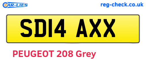 SD14AXX are the vehicle registration plates.