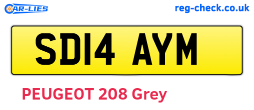 SD14AYM are the vehicle registration plates.