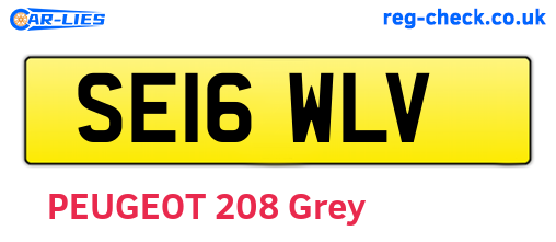 SE16WLV are the vehicle registration plates.