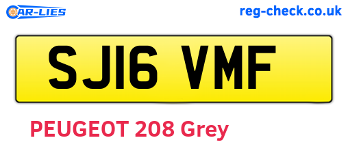 SJ16VMF are the vehicle registration plates.