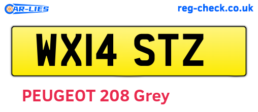WX14STZ are the vehicle registration plates.