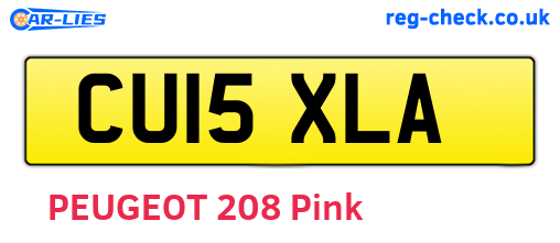CU15XLA are the vehicle registration plates.