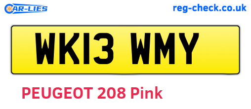 WK13WMY are the vehicle registration plates.