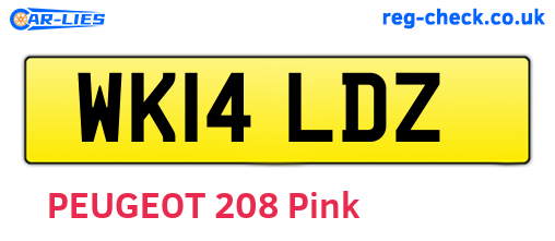 WK14LDZ are the vehicle registration plates.