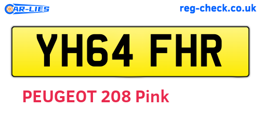 YH64FHR are the vehicle registration plates.