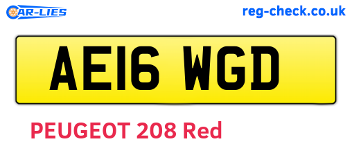 AE16WGD are the vehicle registration plates.