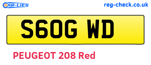 S60GWD are the vehicle registration plates.