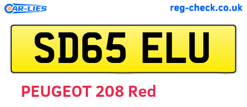 SD65ELU are the vehicle registration plates.