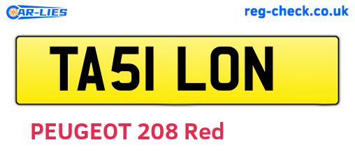 TA51LON are the vehicle registration plates.