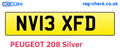 NV13XFD are the vehicle registration plates.