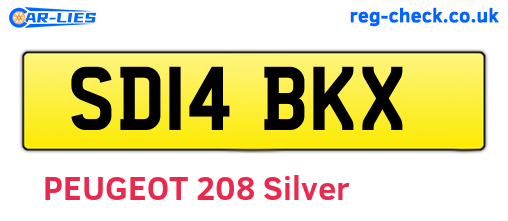 SD14BKX are the vehicle registration plates.