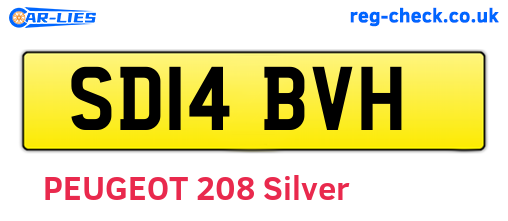 SD14BVH are the vehicle registration plates.