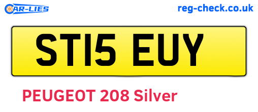 ST15EUY are the vehicle registration plates.