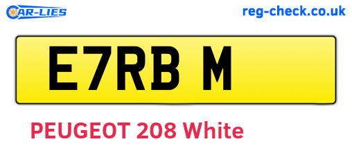 E7RBM are the vehicle registration plates.