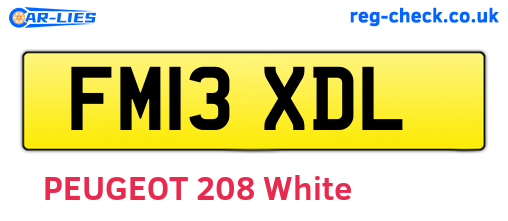 FM13XDL are the vehicle registration plates.