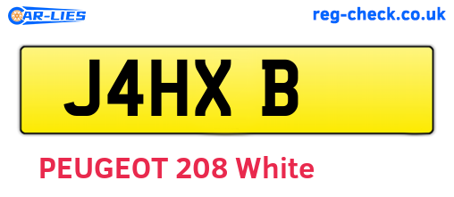 J4HXB are the vehicle registration plates.