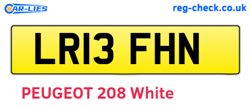 LR13FHN are the vehicle registration plates.