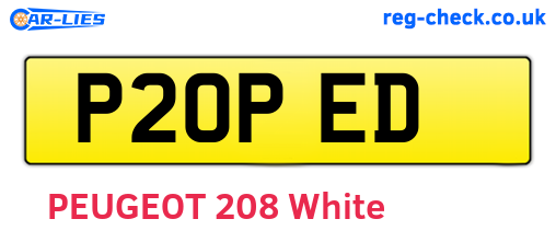 P20PED are the vehicle registration plates.
