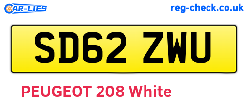 SD62ZWU are the vehicle registration plates.