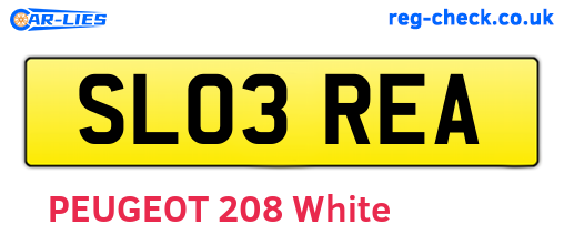 SL03REA are the vehicle registration plates.