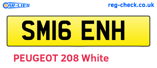 SM16ENH are the vehicle registration plates.
