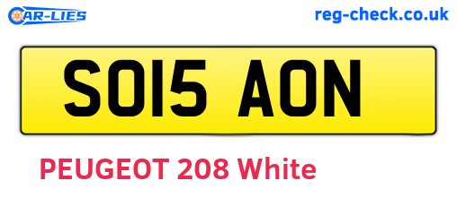 SO15AON are the vehicle registration plates.